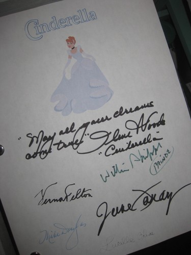 Cinderella signed film script - cinderella,